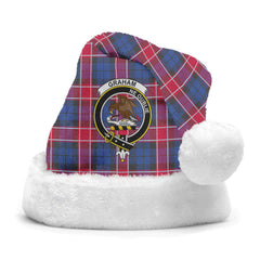 Clan Graham of Menteith Red Tartan Crest Christmas Santa Hat DY28 Graham of Menteith Red Tartan Tartan Santa Hat