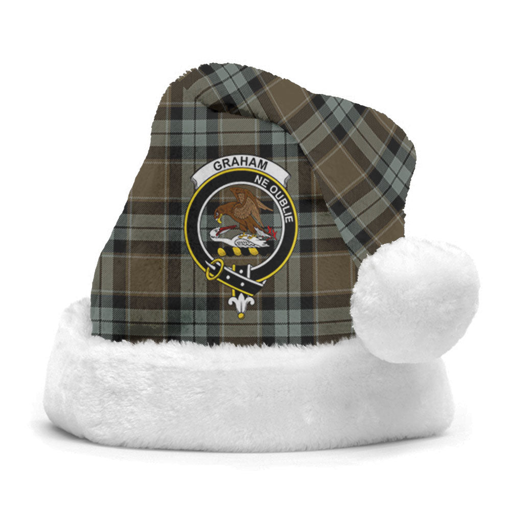 Clan Graham of Menteith Weathered Tartan Crest Christmas Santa Hat HK60 Graham of Menteith Weathered Tartan Tartan Santa Hat