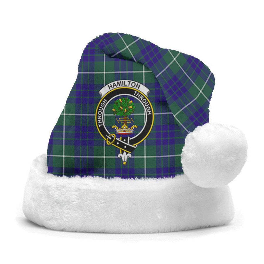 Clan Hamilton Hunting Modern Tartan Crest Christmas Santa Hat GF95 Hamilton Hunting Modern Tartan Tartan Santa Hat