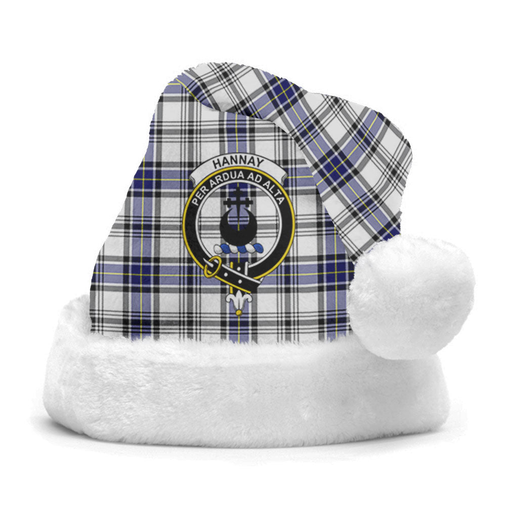 Clan Hannay Modern Tartan Crest Christmas Santa Hat BS51 Hannay Modern Tartan Tartan Santa Hat