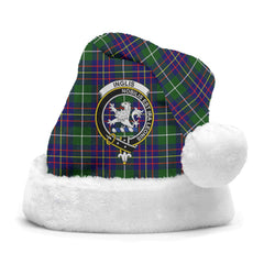 Clan Inglis Modern Tartan Crest Christmas Santa Hat TF12 Inglis Modern Tartan Tartan Santa Hat