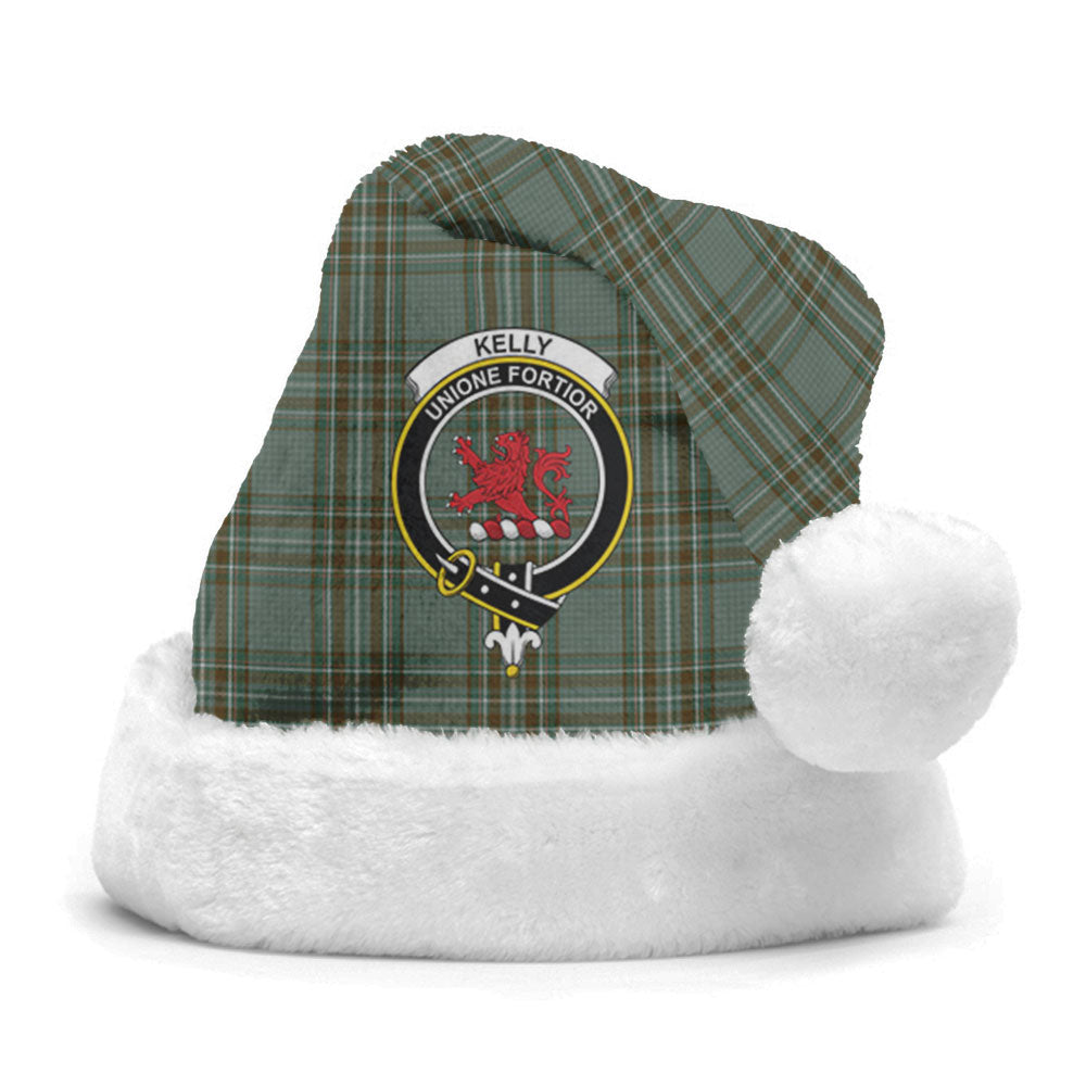 Clan Kelly Dress Tartan Crest Christmas Santa Hat DQ42 Kelly Dress Tartan Tartan Santa Hat