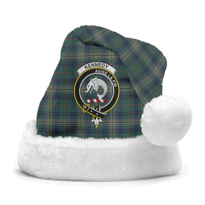 Clan Kennedy Modern Tartan Crest Christmas Santa Hat TU98