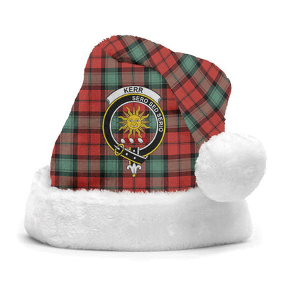 Clan Kerr Ancient Tartan Crest Christmas Santa Hat