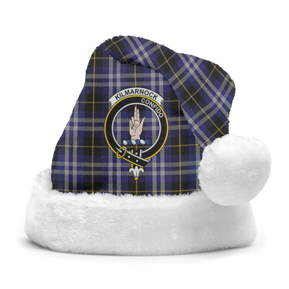 Clan Kilmarnock Tartan Crest Christmas Santa Hat HO71 Kilmarnock Tartan Tartan Santa Hat