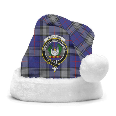 Clan Kinnaird Tartan Crest Christmas Santa Hat