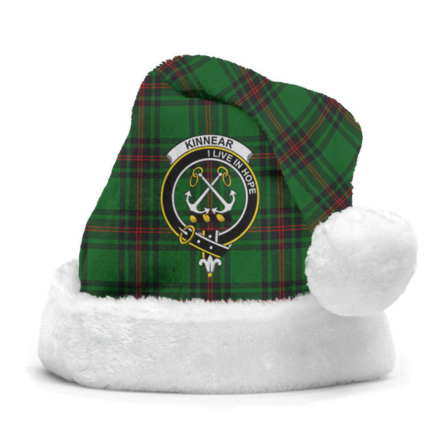 Clan Kinnear Tartan Crest Christmas Santa Hat QL21 Kinnear Tartan Tartan Santa Hat