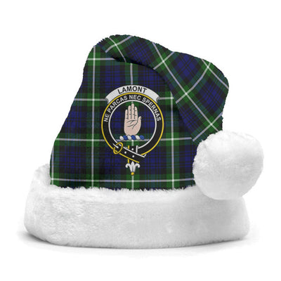 Clan Lamont Modern Tartan Crest Christmas Santa Hat
