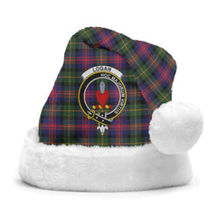 Clan Logan Modern Tartan Crest Christmas Santa Hat UA37 Logan Modern Tartan Tartan Santa Hat