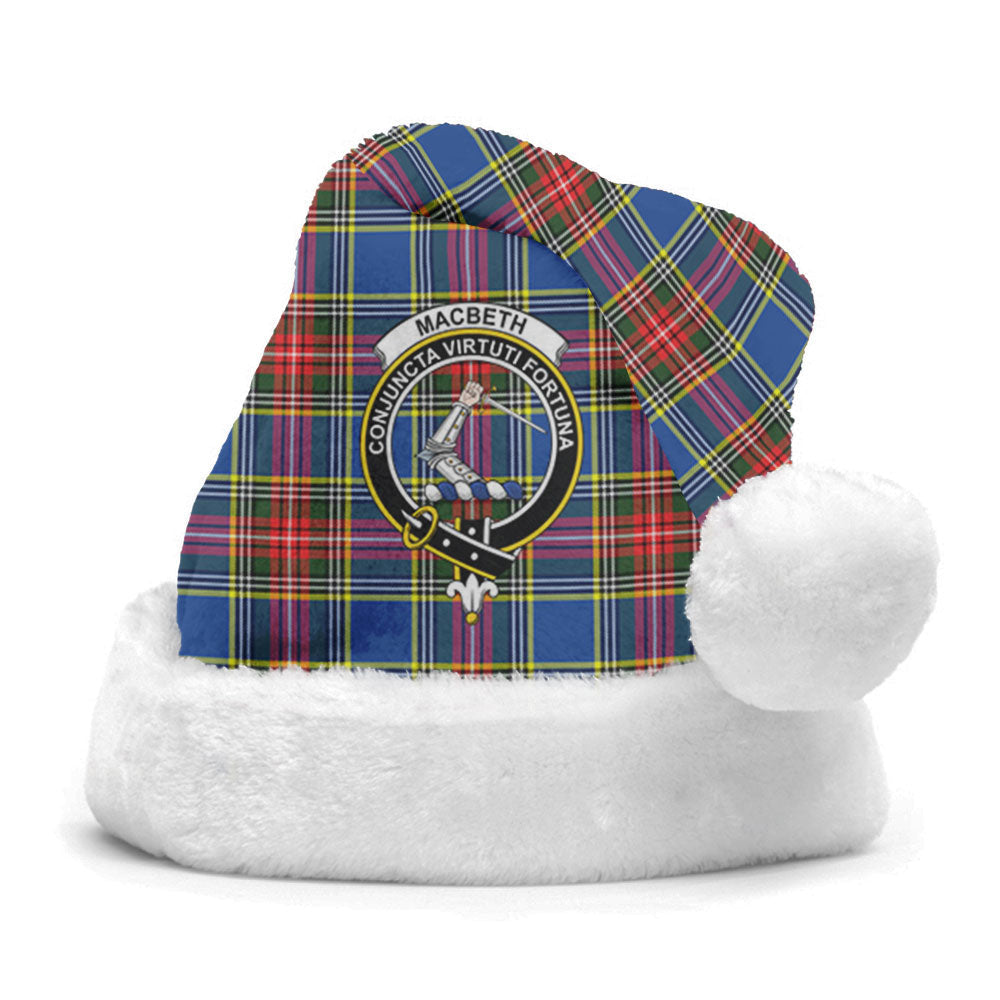 Clan MacBeth Modern Tartan Crest Christmas Santa Hat DW49 MacBeth Modern Tartan Tartan Santa Hat
