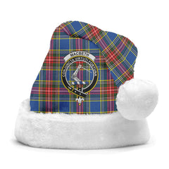 Clan MacBeth Modern Tartan Crest Christmas Santa Hat DW49 MacBeth Modern Tartan Tartan Santa Hat