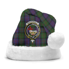 Clan MacDonald Tartan Crest Christmas Santa Hat GI30 MacDonald Tartan Tartan Santa Hat