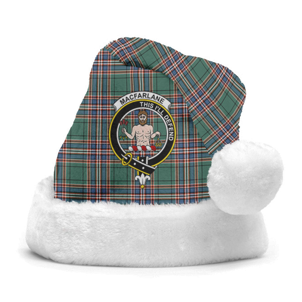 Clan MacFarlane Hunting Ancient Tartan Crest Christmas Santa Hat SE90 MacFarlane Hunting Ancient Tartan Tartan Santa Hat