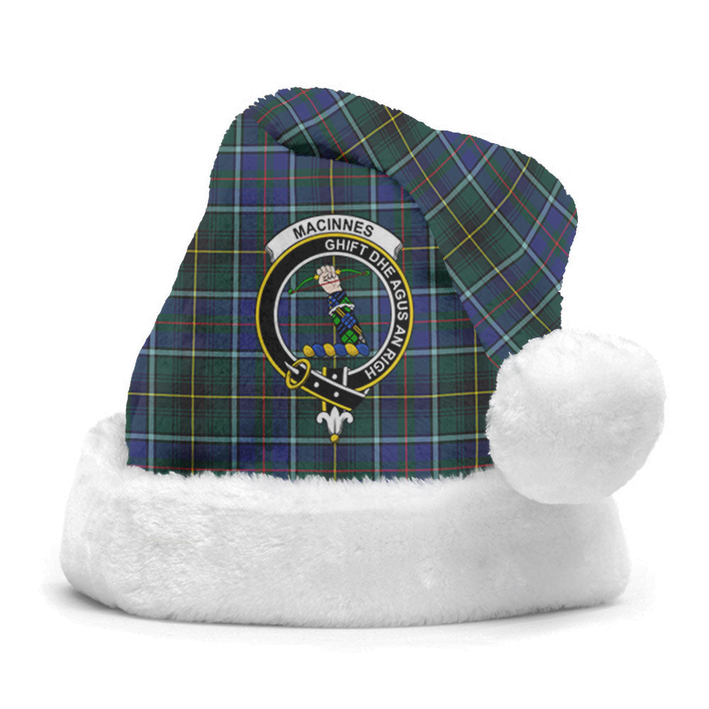 Clan MacInnes Modern Tartan Crest Christmas Santa Hat XG50 MacInnes Modern Tartan Tartan Santa Hat