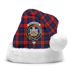 Clan MacLachlan Modern Tartan Crest Christmas Santa Hat AW35 MacLachlan Modern Tartan Tartan Santa Hat