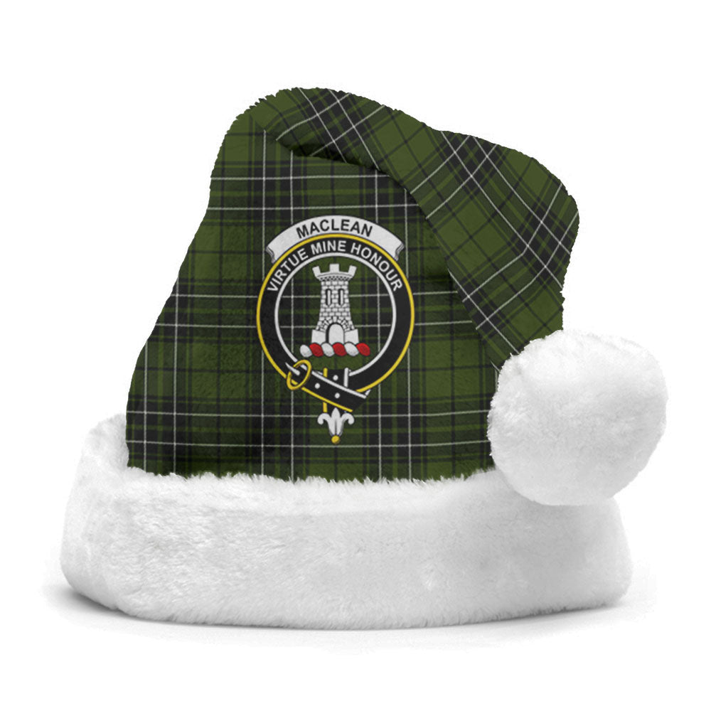 Clan MacLean Hunting Tartan Crest Christmas Santa Hat HE52 MacLean Hunting Tartan Tartan Santa Hat