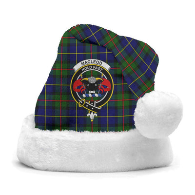 Clan MacLeod of Harris Modern Tartan Crest Christmas Santa Hat