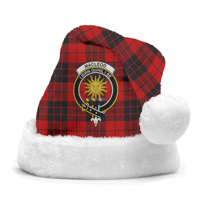 Clan MacLeod of Raasay Tartan Crest Christmas Santa Hat