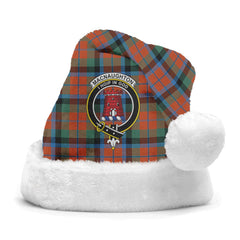 Clan MacNaughton Ancient Tartan Crest Christmas Santa Hat BR57 MacNaughton Ancient Tartan Tartan Santa Hat