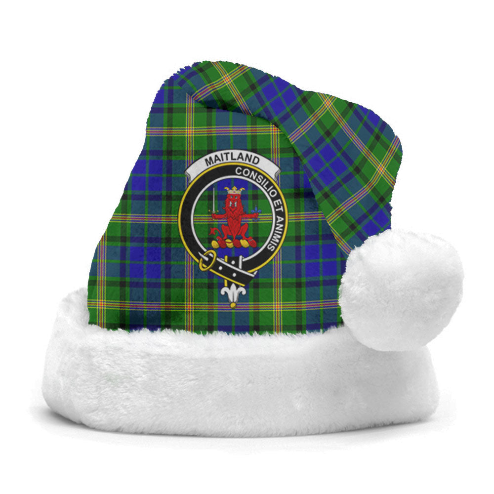 Clan Maitland Tartan Crest Christmas Santa Hat MQ40 Maitland Tartan Tartan Santa Hat
