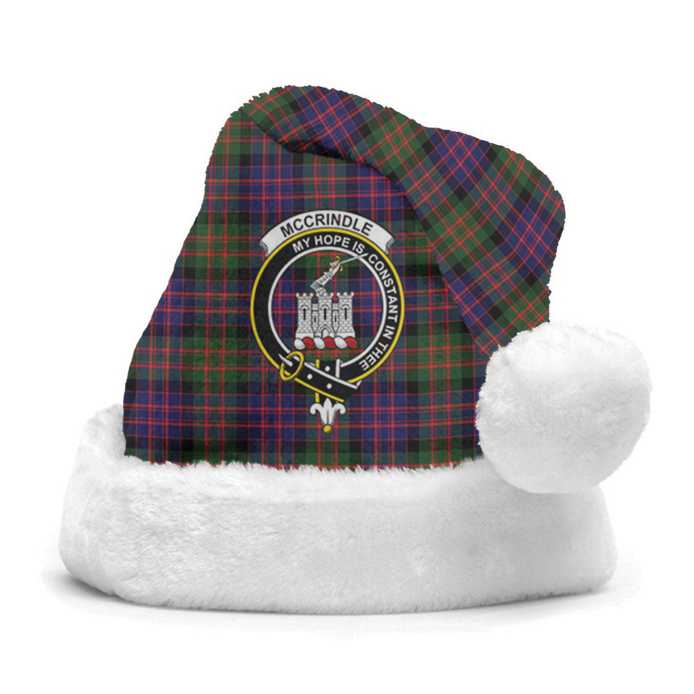 Clan McCrindle Tartan Crest Christmas Santa Hat JT33 McCrindle Tartan Tartan Santa Hat