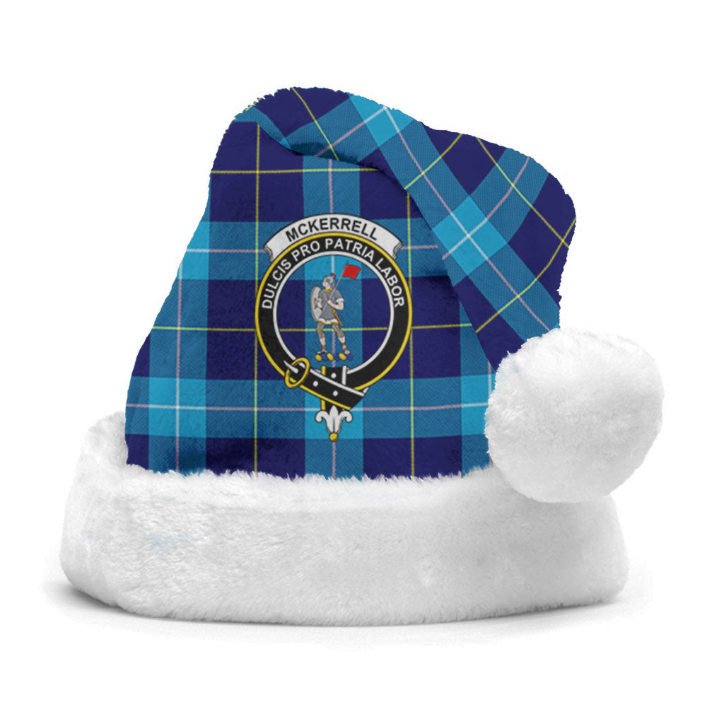 Clan McKerrell Tartan Crest Christmas Santa Hat ZD26 McKerrell Tartan Tartan Santa Hat
