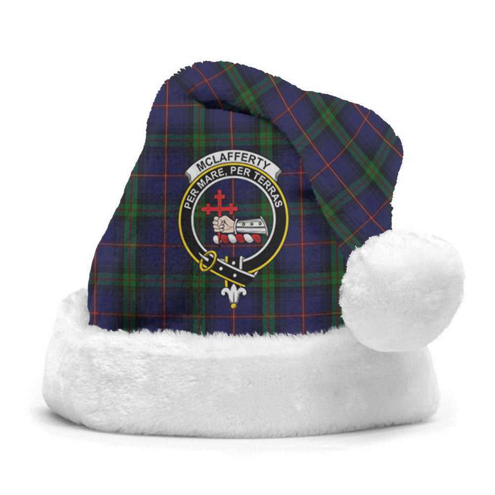 Clan McLafferty Tartan Crest Christmas Santa Hat TB55 McLafferty Tartan Tartan Santa Hat