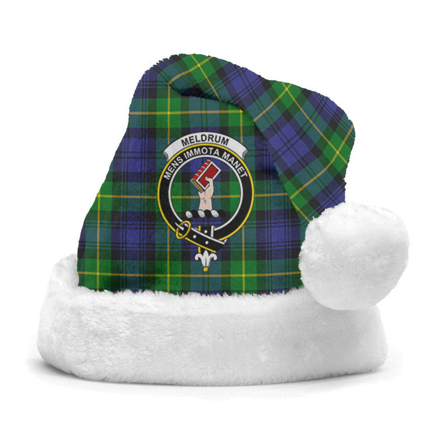 Clan Meldrum Tartan Crest Christmas Santa Hat RV18 Meldrum Tartan Tartan Santa Hat