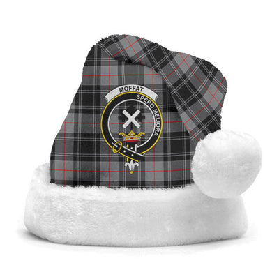 Clan Moffat Modern Tartan Crest Christmas Santa Hat