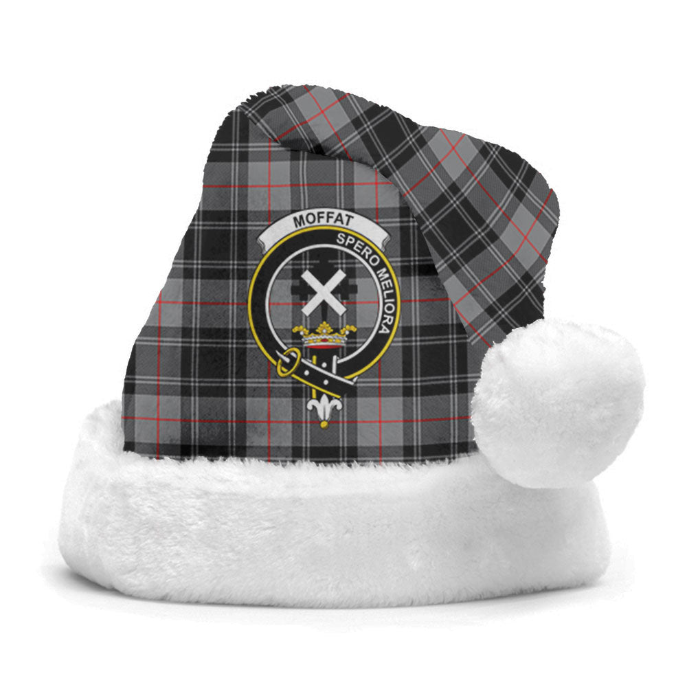 Clan Moffat Modern Tartan Crest Christmas Santa Hat PQ71 Moffat Modern Tartan Tartan Santa Hat