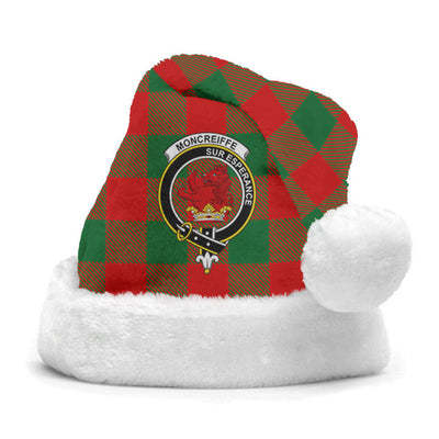 Clan Moncreiffe (or Moncreiff) Tartan Crest Christmas Santa Hat