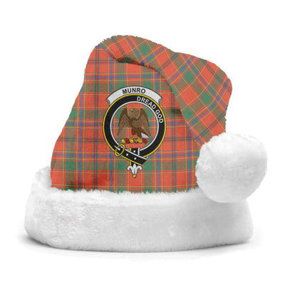 Clan Munro Ancient Tartan Crest Christmas Santa Hat
