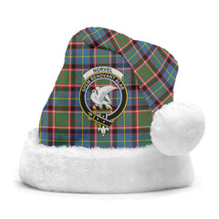 Clan Norvel (or Norvill) Tartan Crest Christmas Santa Hat EU57 Norvel (or Norvill) Tartan Tartan Santa Hat