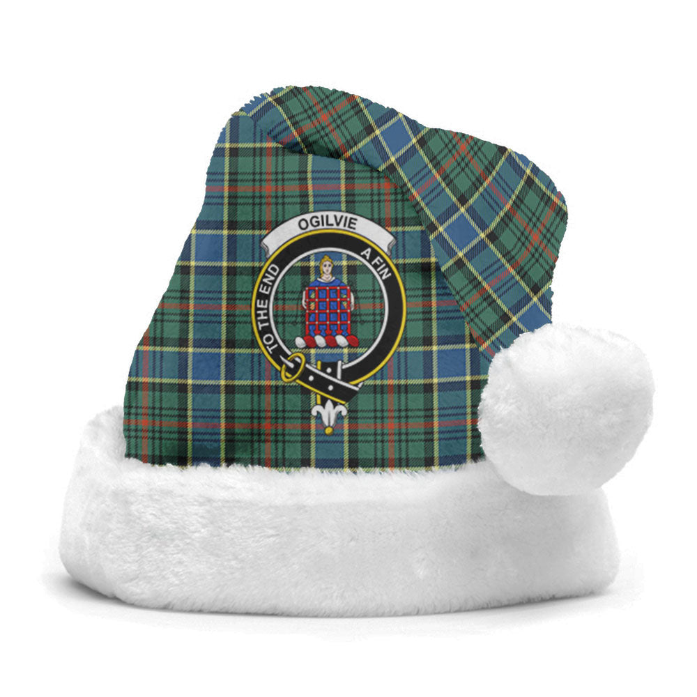Clan Ogilvie Hunting Ancient Tartan Crest Christmas Santa Hat YM43 Ogilvie Hunting Ancient Tartan Tartan Santa Hat
