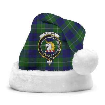 Clan Oliphant Modern Tartan Crest Christmas Santa Hat