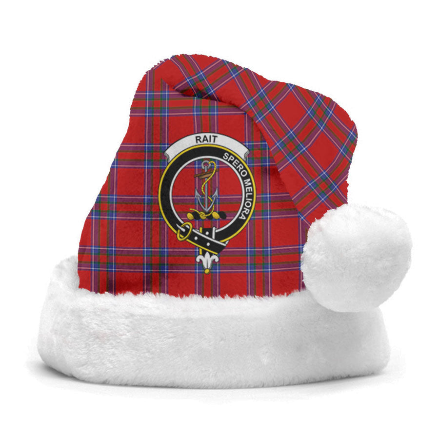Clan Rait Tartan Crest Christmas Santa Hat WG72 Clan Rait (Rait Tartan) Tartan Santa Hat