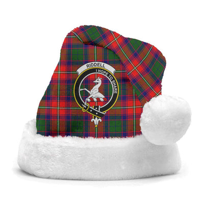 Clan Riddell Tartan Crest Christmas Santa Hat
