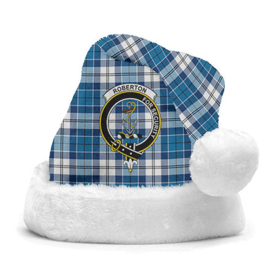 Clan Roberton Tartan Crest Christmas Santa Hat