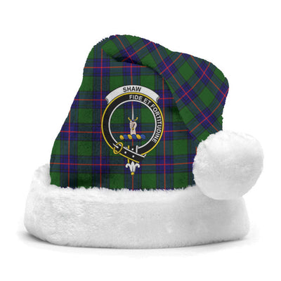 Clan Shaw Modern Tartan Crest Christmas Santa Hat