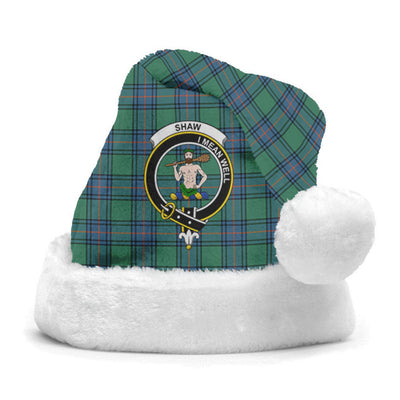 Clan Shaw (of Sauchie) Tartan Crest Christmas Santa Hat