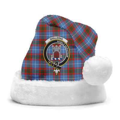 Clan Spalding Tartan Crest Christmas Santa Hat