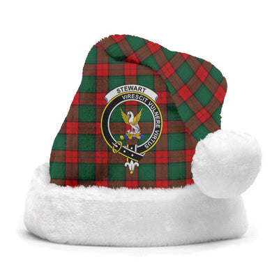 Clan Stewart Atholl Modern Tartan Crest Christmas Santa Hat