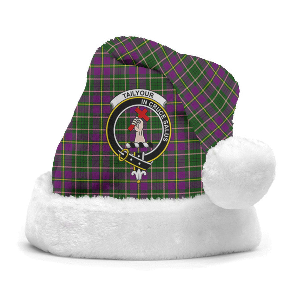Clan Tailyour Tartan Crest Christmas Santa Hat TM18 Tailyour Tartan Tartan Santa Hat
