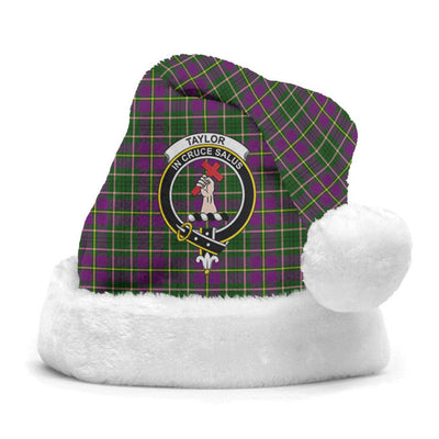 Clan Taylor Tartan Crest Christmas Santa Hat