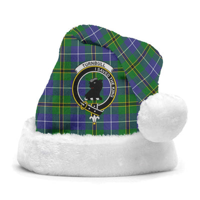Clan Turnbull Hunting Tartan Crest Christmas Santa Hat