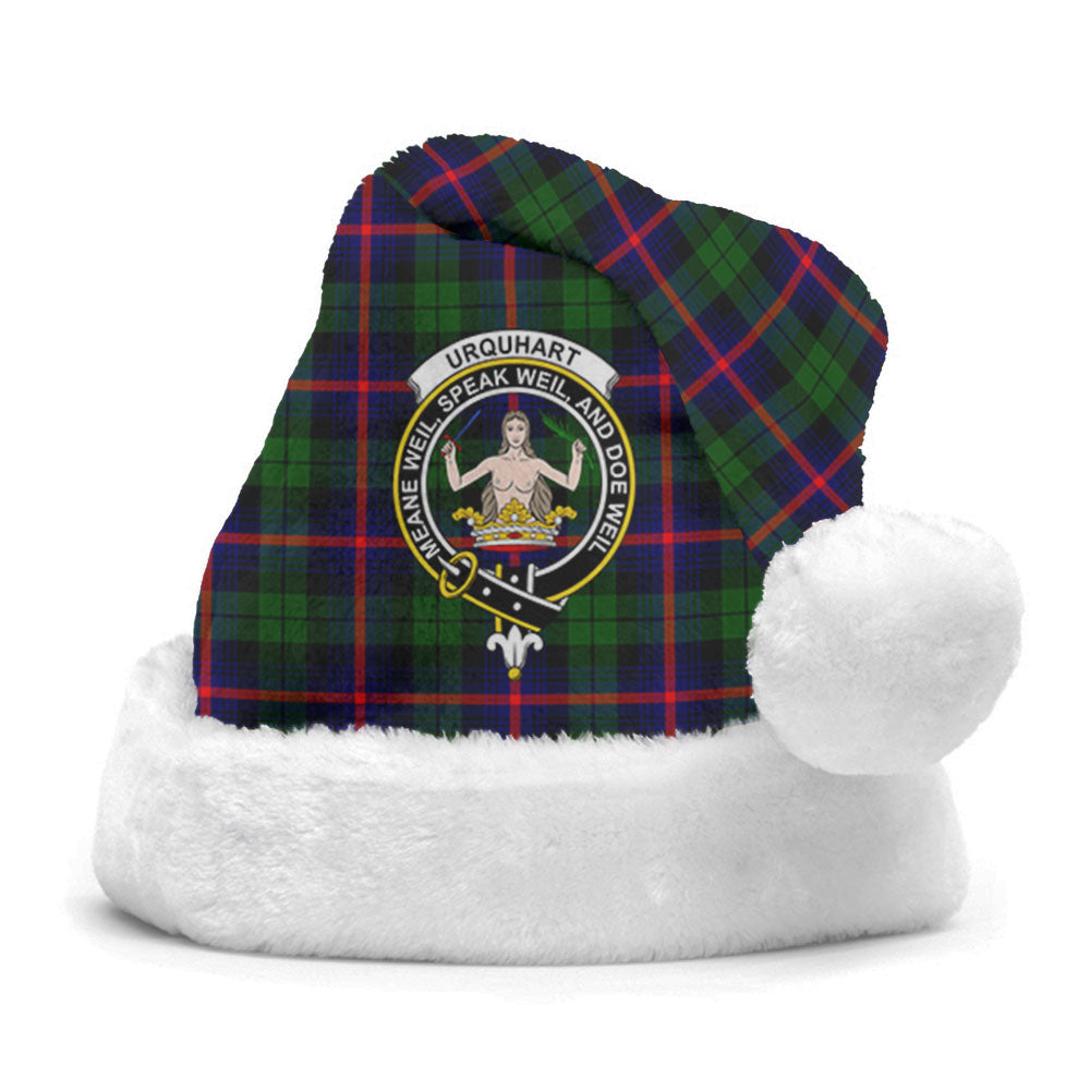 Clan Urquhart Modern Tartan Crest Christmas Santa Hat UZ72 Urquhart Modern Tartan Tartan Santa Hat
