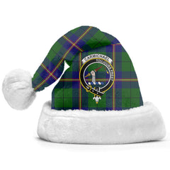 Clan Carmichael Modern Tartan Crest Christmas Santa Hat RD22 Carmichael Modern Tartan Tartan Santa Hat