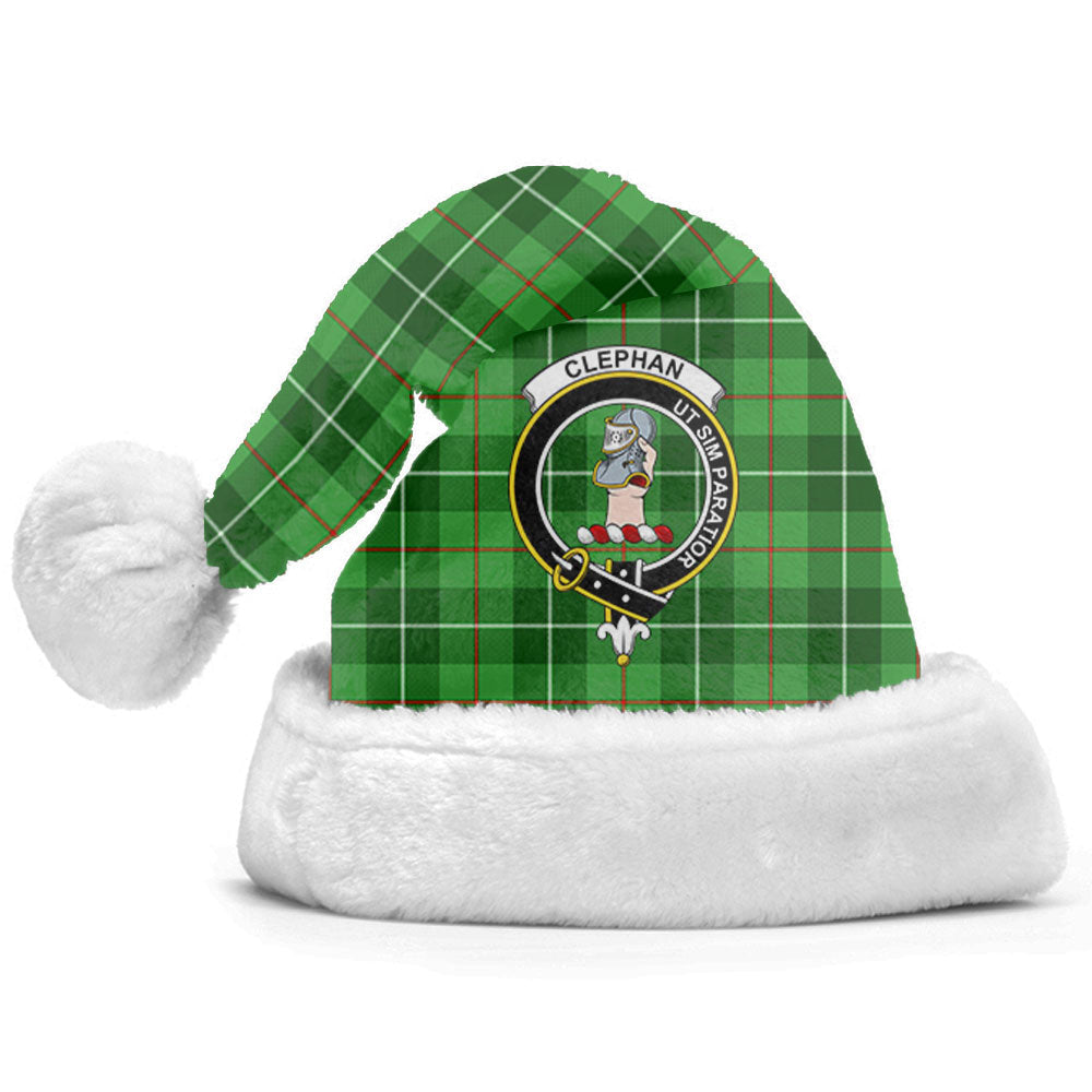Clan Clephan (or Clephane) Tartan Crest Christmas Santa Hat ZR55 Clephan (or Clephane) Tartan Tartan Santa Hat