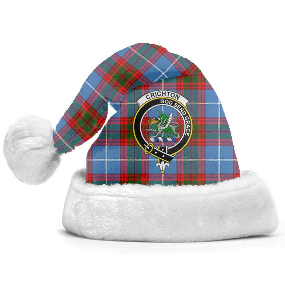 Clan Crichton Tartan Crest Christmas Santa Hat DG21 Crichton Tartan Tartan Santa Hat