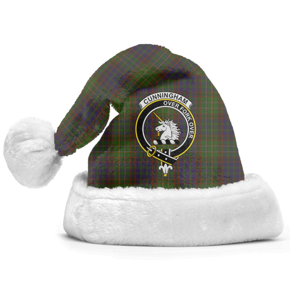 Clan Cunningham Hunting Modern Tartan Crest Christmas Santa Hat ZS54 Cunningham Hunting Modern Tartan Tartan Santa Hat
